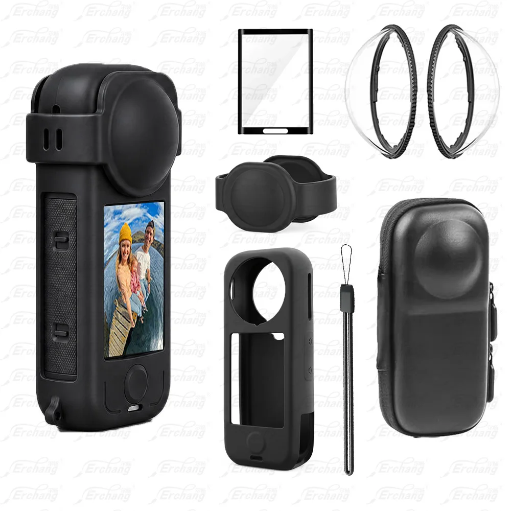 Schutzset für Insta360 X4 Air Objektivschutz Schutzrahmen Kappe Aufbewahrungstasche Hülle Displayschutz für Insta 360 X4 Air – Detail 6
