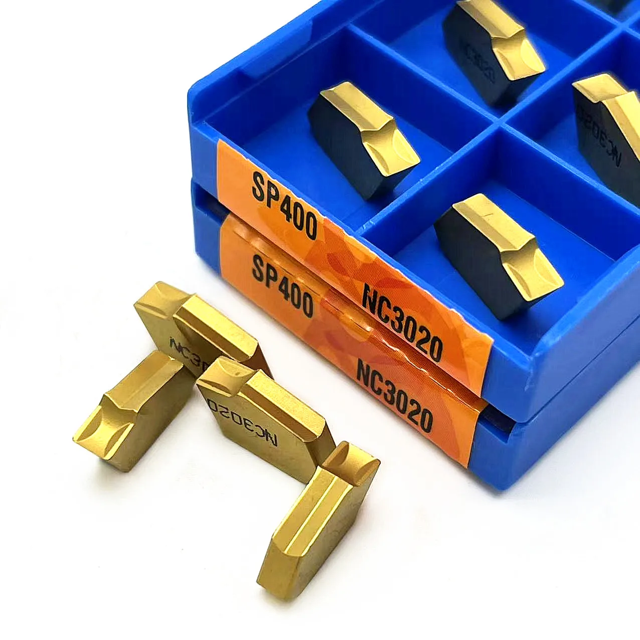 Insertos de carburo ranurado, herramienta de ranurado de metal, torno CNC, SP400, PC9030, NC3020, NC3030, NC3020