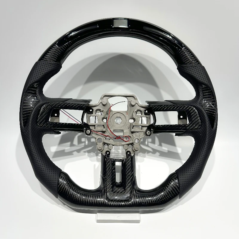 

Suitable for Mustang GT S glossy carbon fiber RPM steering wheel