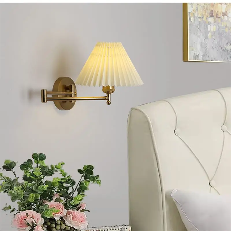 nordic novo dobravel conduziu a lampada de parede rotativa balancim luminaria quarto estudo cabeceira decoracao aparelho domestico 01