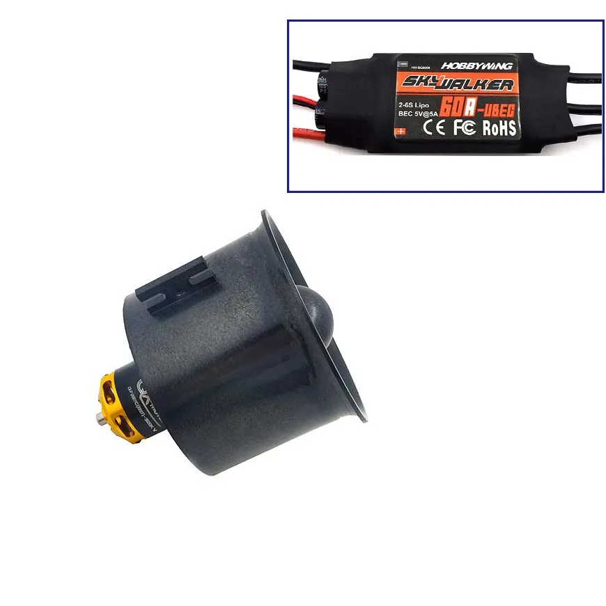 QX-Motor 70mm Impeller EDF set 6 Klingen Mit 4S 6S Bürstenlosen Motor 60A 80A esc Für RC Flugzeuge Marke Original Fabrik