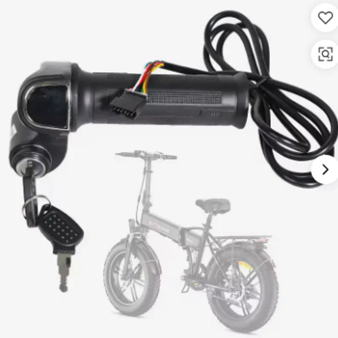 Manillar de repuesto con acelerador giratorio para bicicleta eléctrica Engwe T14 - Accesorio para bicicletas eléctricas.