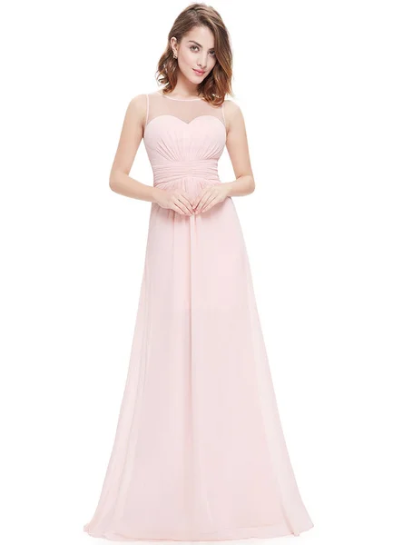 

Customized Casual Simple Chiffon Pleat Sash A-line O-Neck Long Dresses Bespoke Occasion Dresses Exquisite Sizes Available Retro