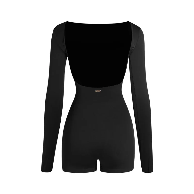 Bodysuit Adult Rumba Samba Dance Training Practice Wear Winter Latin Dance Clothes Women Tops Backless Long Sleeves