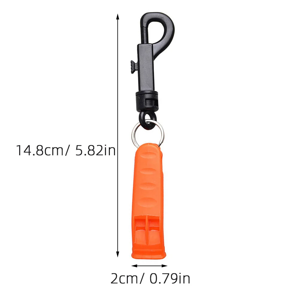 Apito de segurança de plástico forte, 5 peças, apito de sobrevivência de emergência para aventura ao ar livre, caminhadas, acampamento, acessórios de viagem com chave