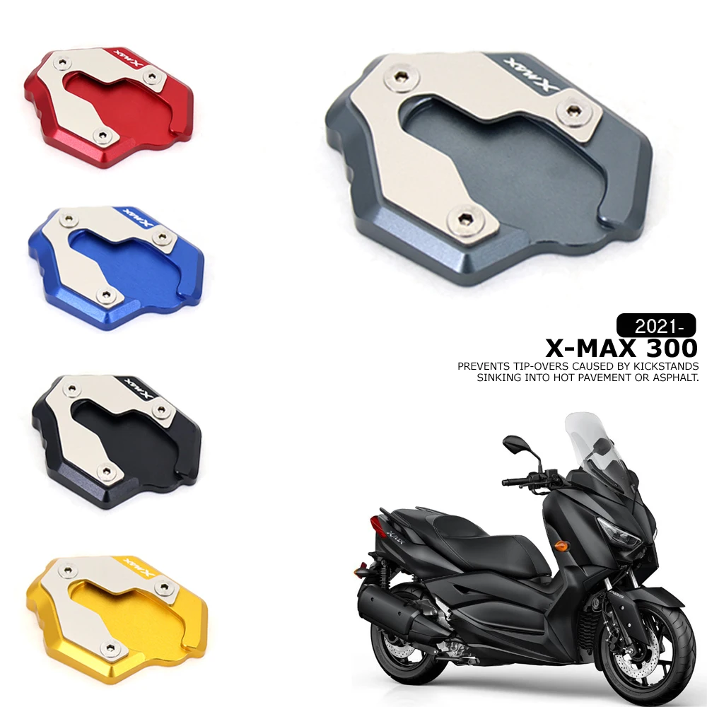 

2021 2022 2023Motorcycle Kickstand CNC Side Stand Enlarge extension For YAMAHA X-MAX300 XMAX300 X-MAX 300 XMAX 300