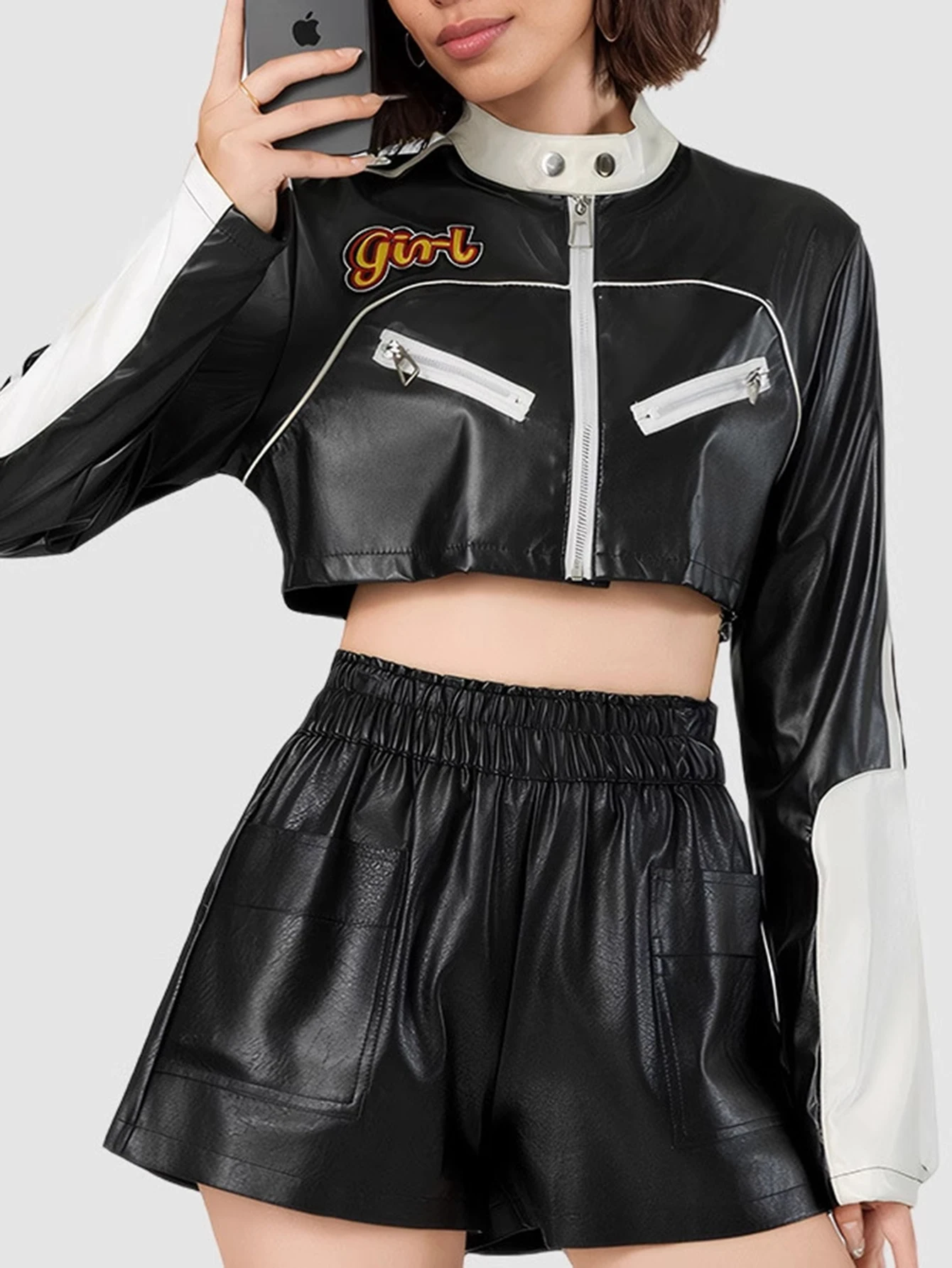 

Женская осенне-зимняя куртка, однотонная, с длинным рукавом на молнии, офисная вечеринка, повседневная базовая женская верхняя одежда