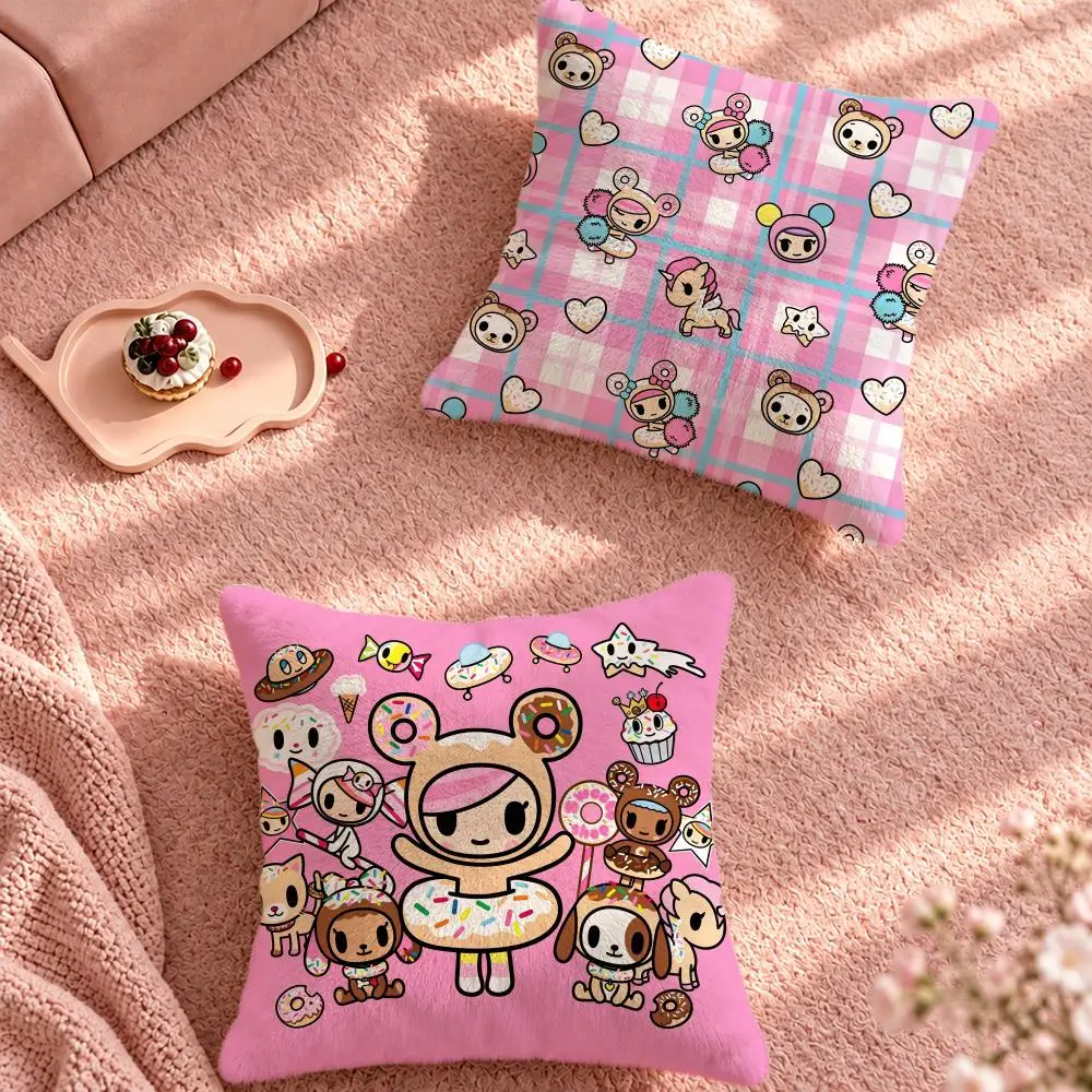 Character Cute Colorful Tokidoki Cushion Cover Cute Cartoon Throw Pillow Cover Soft Plush Cushion Cover Sofa Bedroom Home Decor