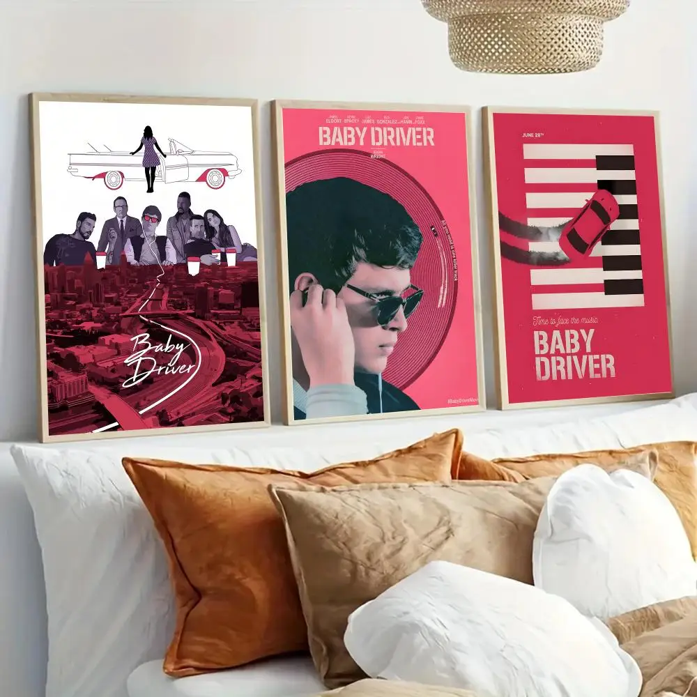 Classic Movies B-Baby Driver Poster Modern Home Living Bedroom Bar Hallway Waterproof Wall Art Aesthetic Decor