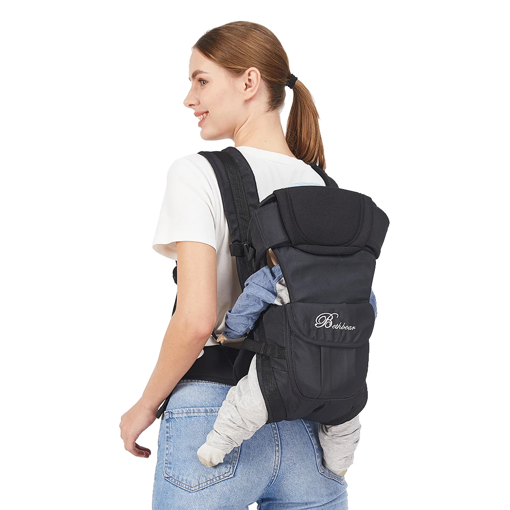 Porta-bebês, porta-mochila ergonômica 4 em 1, porta-bebês facilmente ajustável para recém-nascidos e crianças pequenas