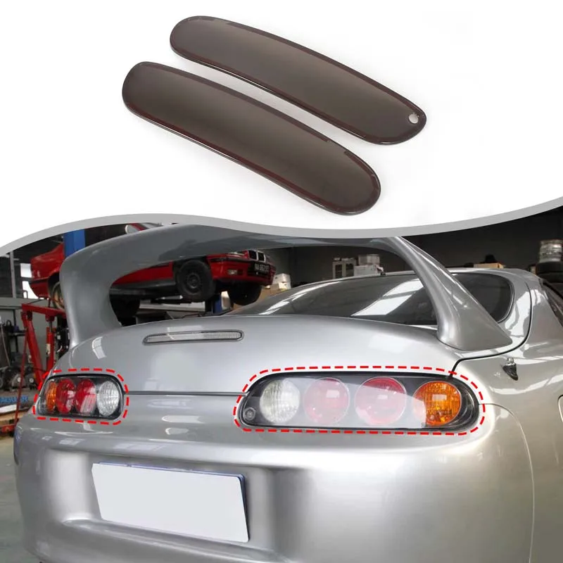 

For Toyota Supra 1993-2002 car Interior Modification Accessories Automotive Taillights Smoked Black Shell ABS Transparent Grey