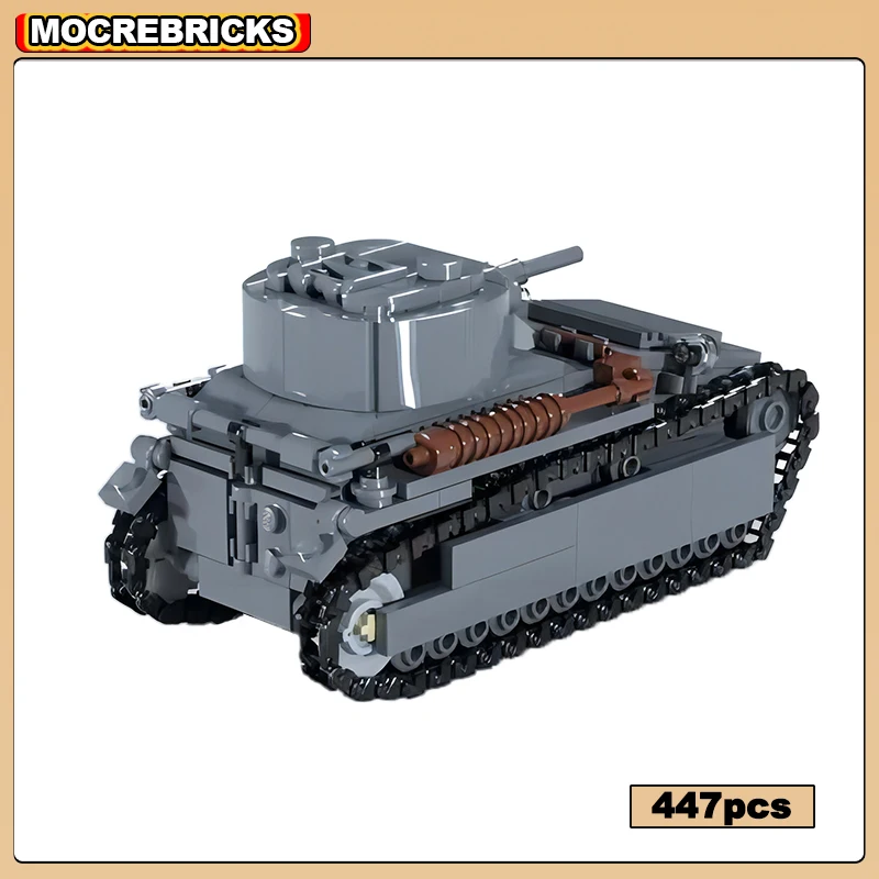 WW1 Military Light Armored Vehicle Leichttraktor German Experimental Tank MOC Building Blocks Model Kid\'s Technology Bricks Toys