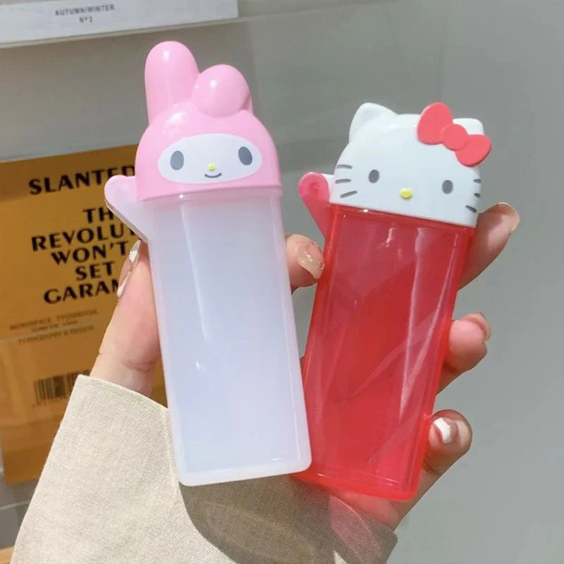 Sanrio Hello Kitty Swab Storage Box Kawaii Pink My Melody Plastic Mini Portable Dental Floss Band Aid Storage Box Children Gifts