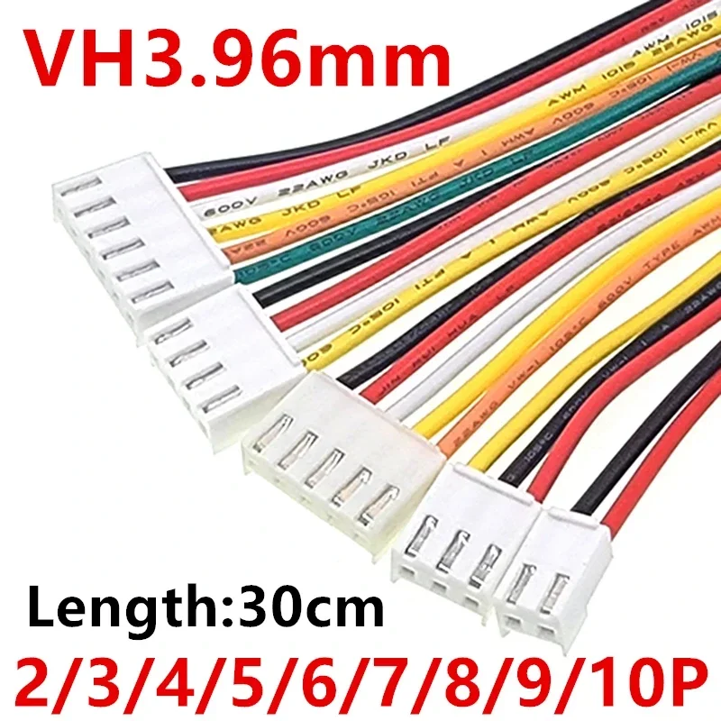 

10Pcs 22AWG Single-end JST VH 3.96mm Female Housing Plug Connector Wire Cable Connecto 2/3/4/5/6/7/8/9/10Pin 30CM VH3.96 Cable