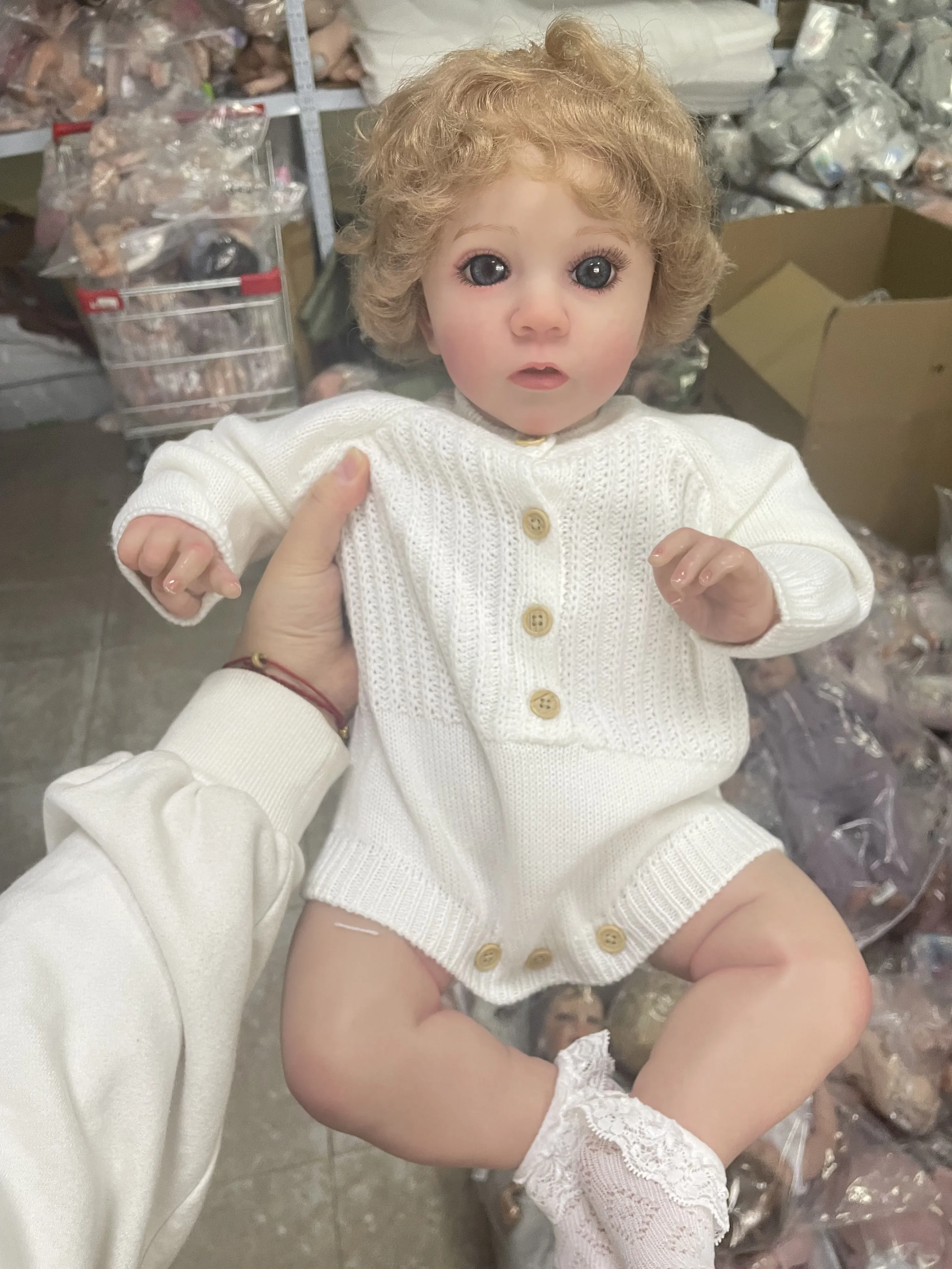 

24inch Missy High Quality Already Finished Painted Handmade Doll Reborn Baby Doll Lifelike Soft Touch 3D Skin Visible Veins