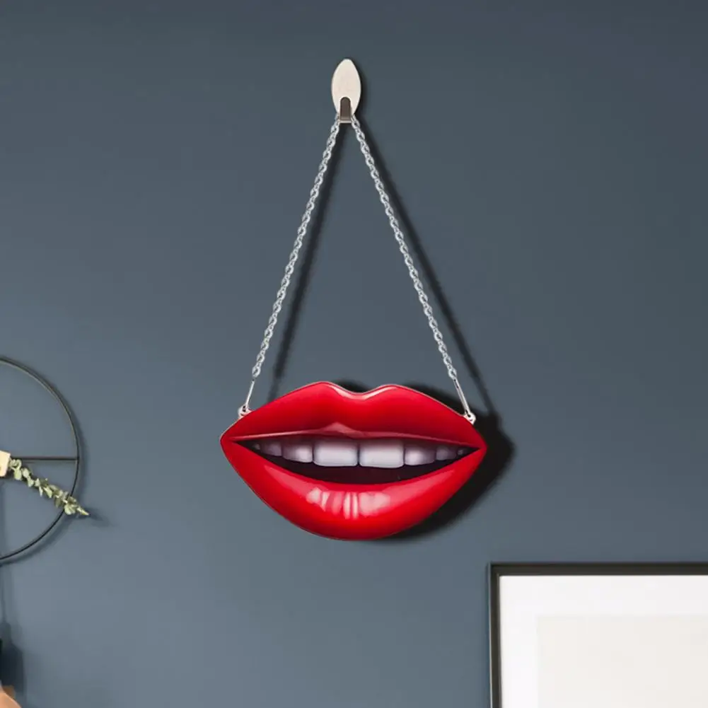 Wall Pendant Acrylic Anti-fade Double-sided Decorative Nordic Style Printing Women Red Lips Home Decoration for Friends