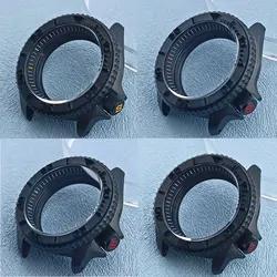 40mm SKX 007 frosted black watch case fits NH34 NH35 NH36 movement 316L stainless steel sapphire flat glass 10bar waterproof