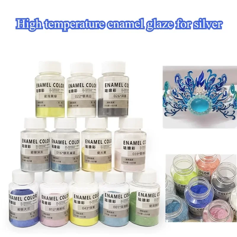 

100 г 80 сеток прозрачный серебряный высокотемпературный эмалевый порошок глазурь DIY керамические изделия ручной работы серебряный цвет детали живопись пигмент