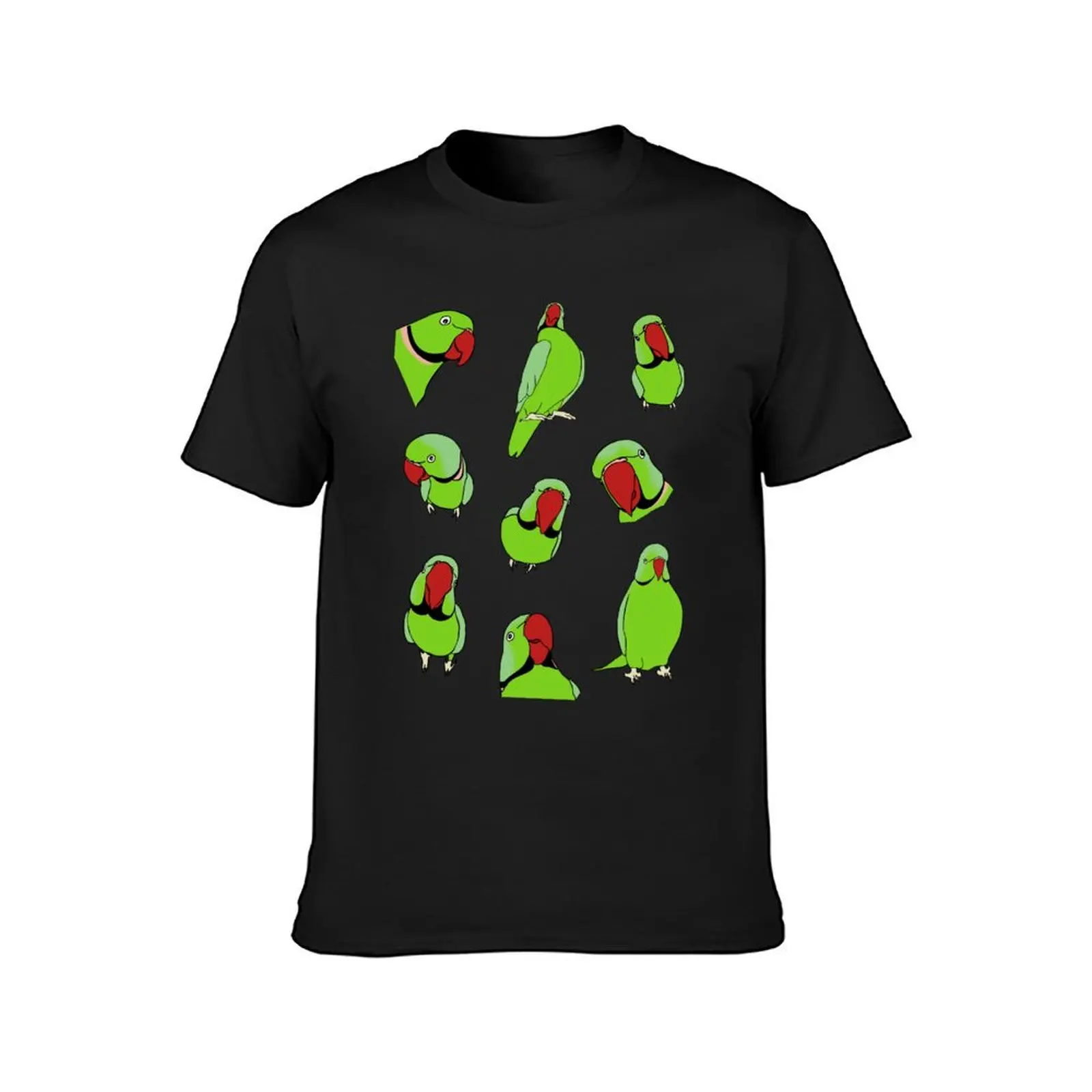 green indian ringneck pattern T-Shirt summer clothes sublime tops funny t shirts for men