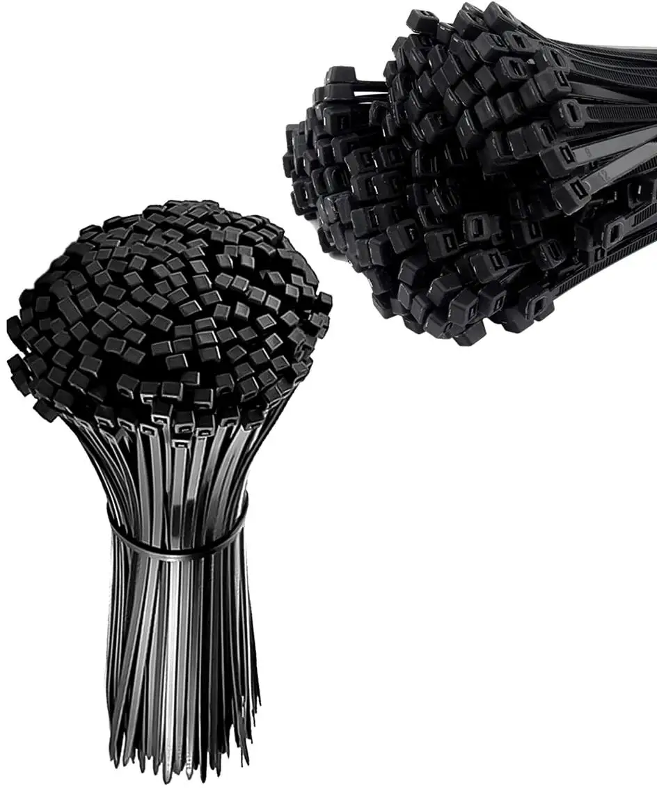 Fotografia 5: 200x2.5mm Nylon 100 PCs Black Trits Abraçadeiras Resistentes