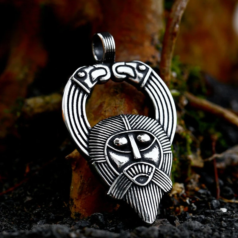 

Fashion Retro Personality Big Beard Men's Pendant Stainless Steel Necklace