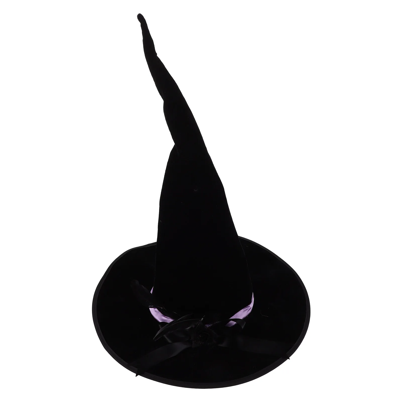 

Halloween Witch Women Men Sorcerer Pointy Wizard Costume Accessory Black Lightweight Durable Unisex Cosplay Party Masquerade