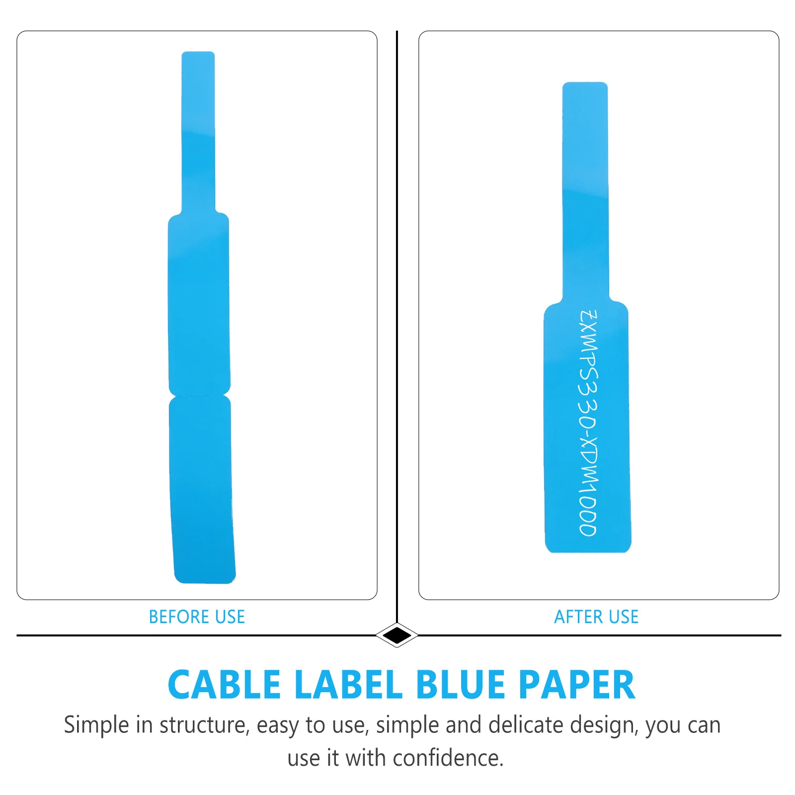 케이블 라벨 스티커, 파란색 종이, 방수 와이어 코드, 열 전기 태그 스티커 태그