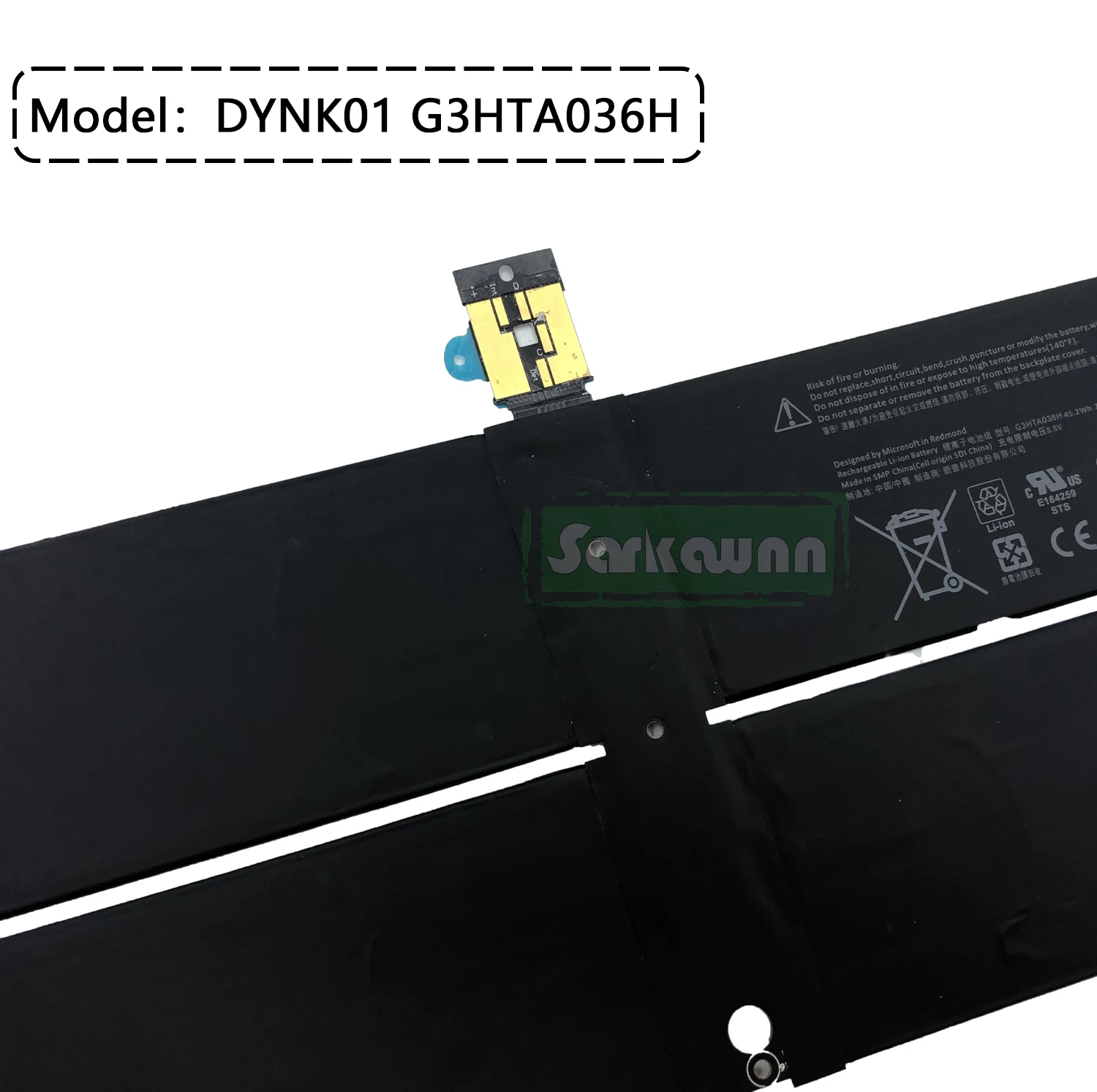 SARKAWNN 4 CELLE DYNK01 1769 G3HTA036H Batteria Del Computer Portatile PER Superficie Del Computer Portatile 1st Gen 1769 2017 DYNK01 G3HTA036H