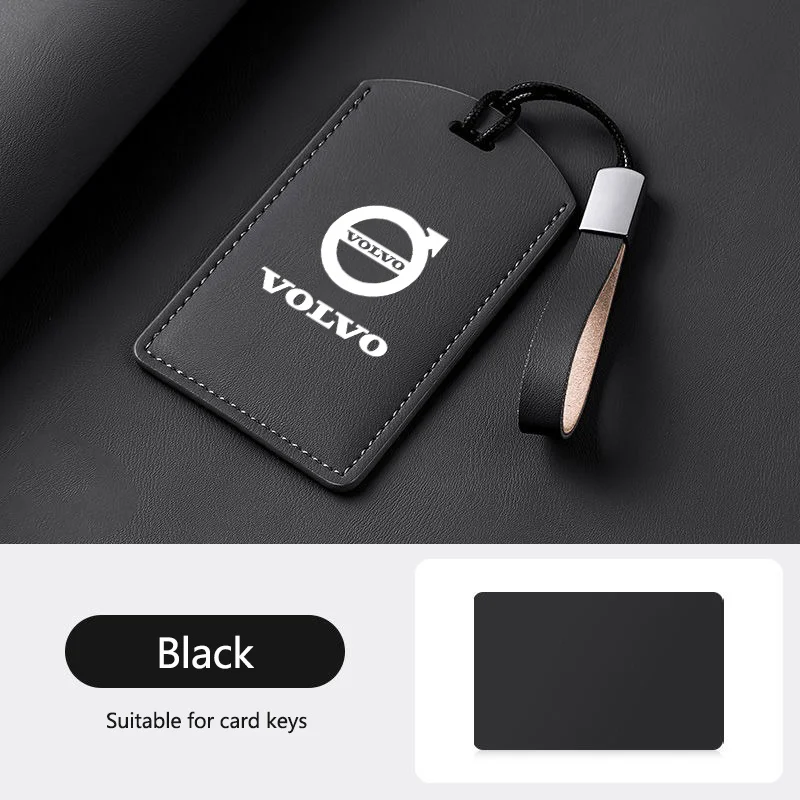 Leather Car Smart NFC Card Key Case Cover Key Bag Shell Holder For Volvo EM90 EX30 2024 Polestar Auto Key Protection Accessories