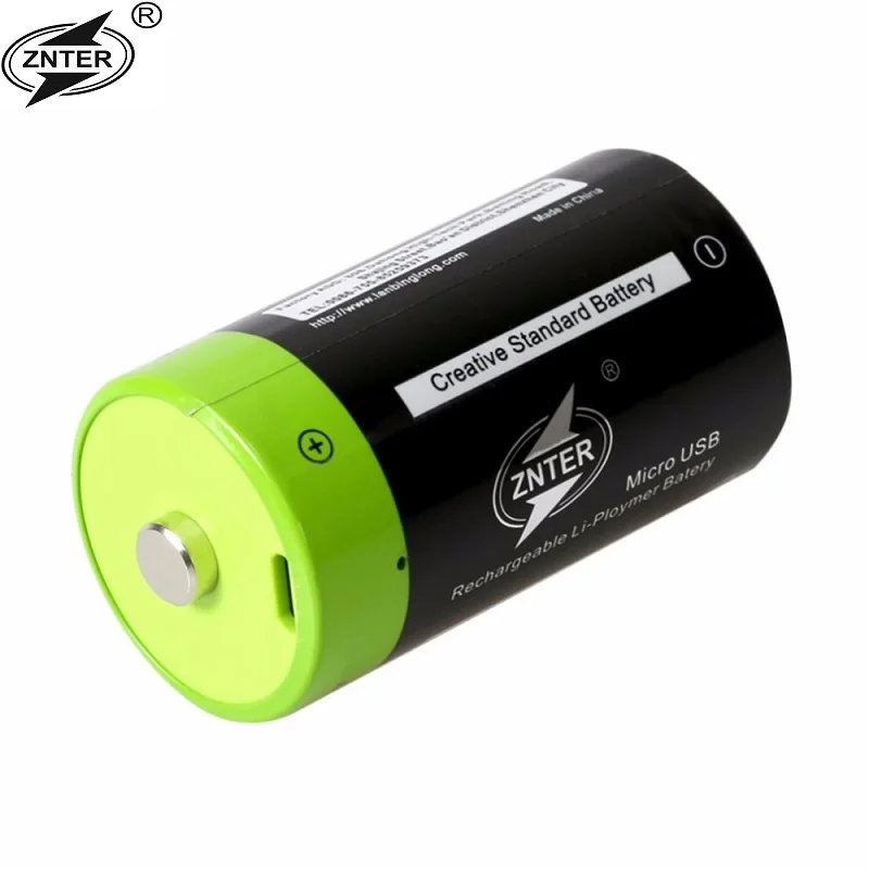 Znter 4 pces 1.5v bateria recarregável li-polímero 3000mah c tamanho usb c tipo li-íon bateria poderosa usb cabo de carregamento