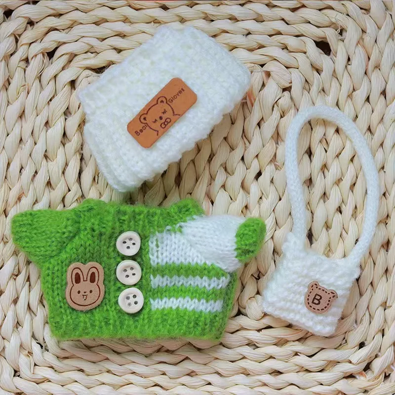 

17cm Cute Mini Plush Doll'S Clothes Outfit Accessories For Korea Kpop Exo Labubu Idol Dolls Bunny Sweater Clothing DIY Kids Gift