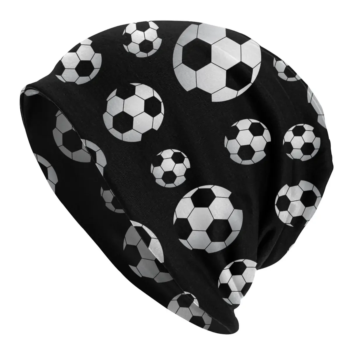 Soccer Pattern Skullies Beanies Football Balls Sports Hat Fashion Outdoor Men Women Caps Winter Warm Dual-use Bonnet Knit Hat