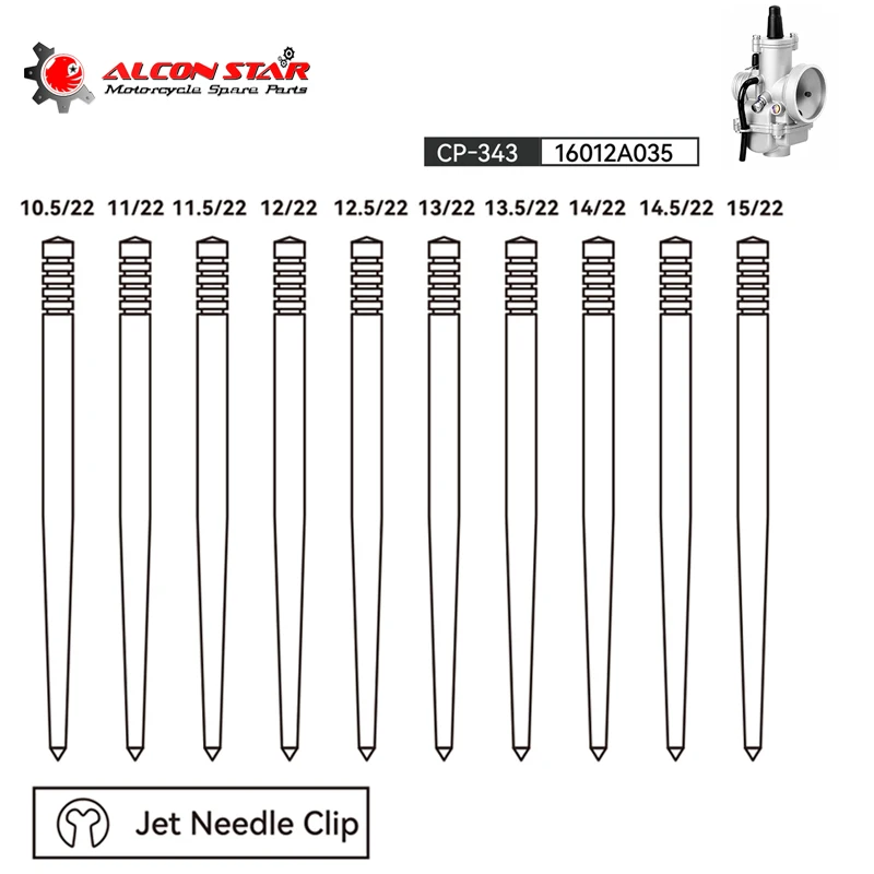 Alconstar 10pcs Aluminum Polini Conical Needle with Clips 343.0600 343.0601 CP 14/22 12/22 For Polini CP 15 /17.5/19/21/23/24mm