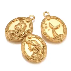 3pcs/Lot 304 Stainless Steel Fish Tail Pendant Charm For Making Trendy Necklace Earring Bracelet Mermaid Charms Jewelry Supplies