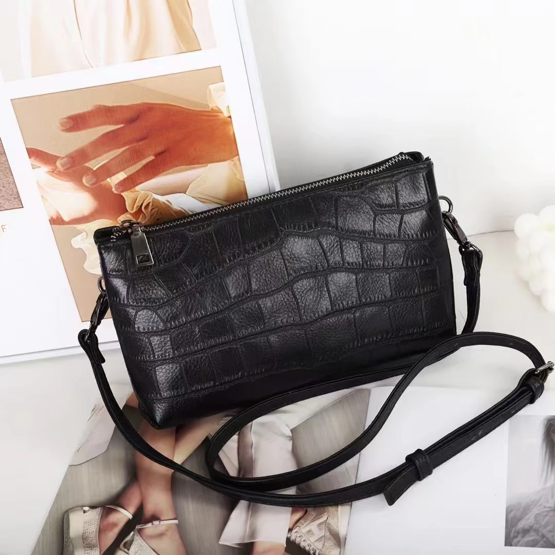 Luxury Handbag Women Bags Designer Genuine Leather Knitting Shoulder Messenger Crossbody Bags for Women Mother Ladies Hand Bag