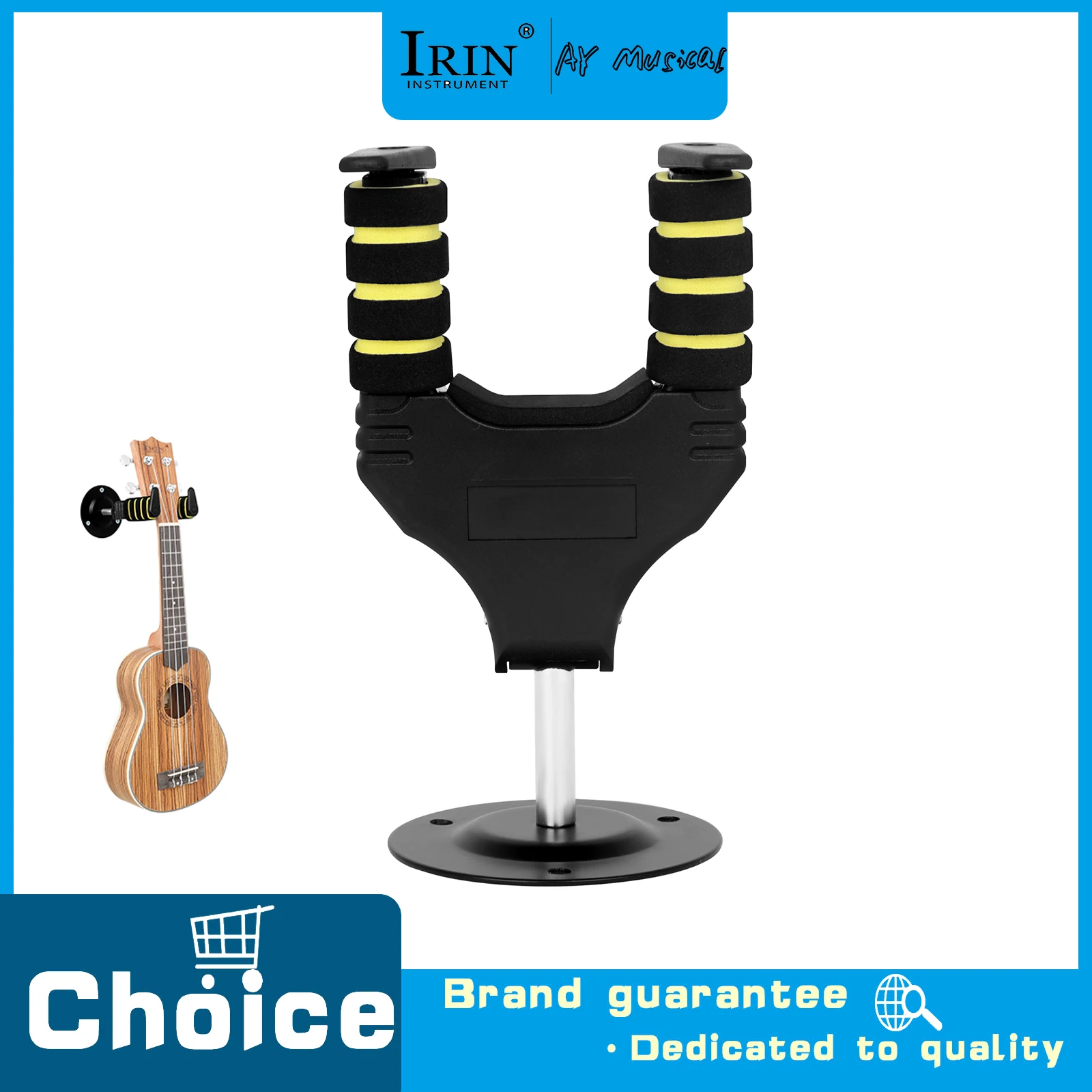 JYX-412-2 Guitar Hook Wall-Mounted Gravity Self-Locking Rack Ukulele Solid Guitar Accessories for Guitar Display Arrangement