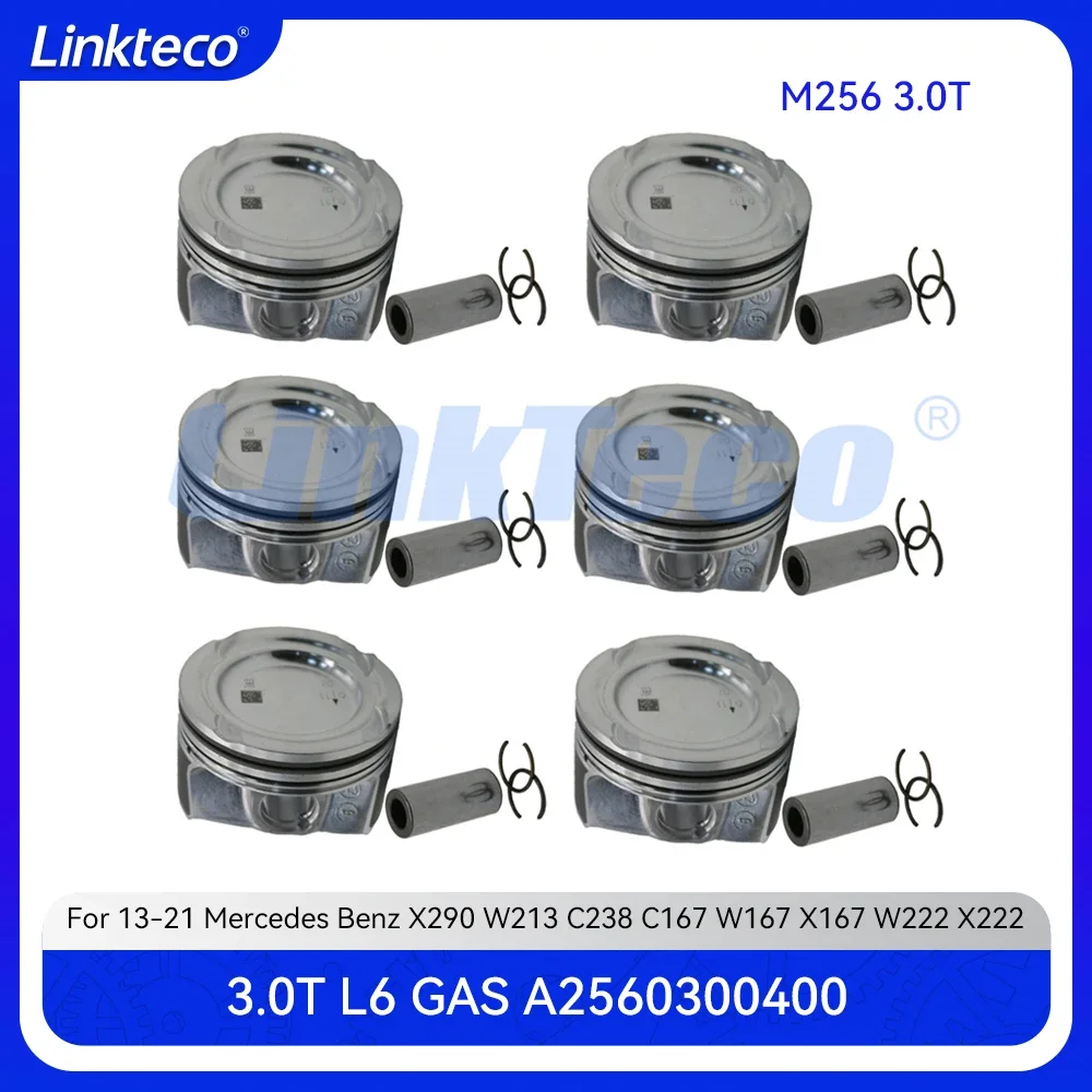

Поршень двигателя и поршневое кольцо подходит для 3,0 T L L6 GAS M256 для 13-21 Mercedes Benz X290 W213 C238 C167 W167 W222 W223 X222 Z223 3.0T