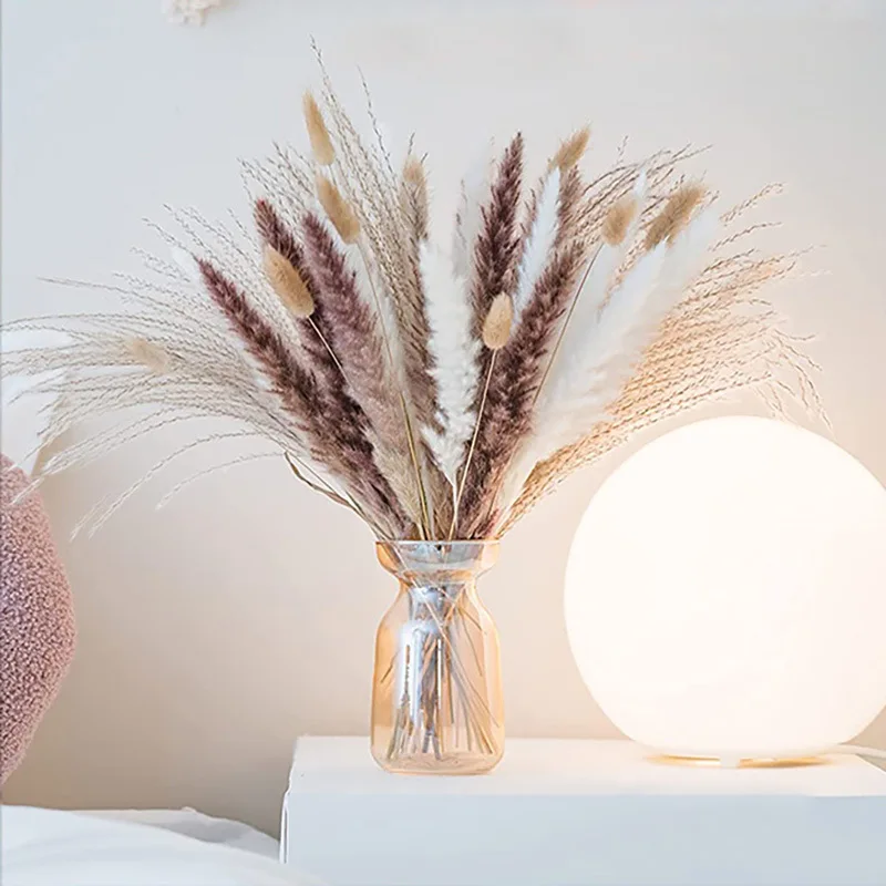 

Dried FlowerPampas Grass Bouquet Fluffy Reed Wedding Flower For Home Room Decoration Diy Buddha Dust Ins Wind Decoration