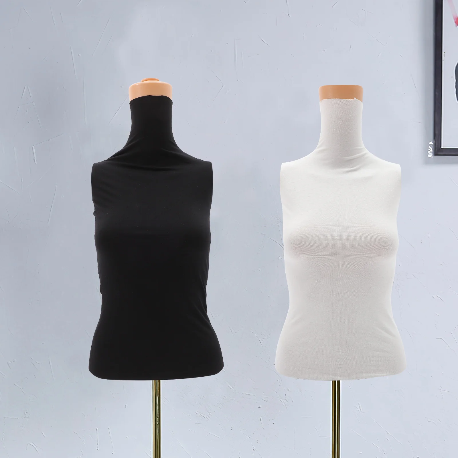 2 Pcs Cloth Cover Female Mannequin Body Dress Form Stretchy Manikin Display Torso Fashion