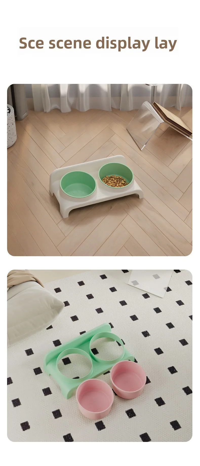 Höhenverstellbarer Doppel-Futternapf für Hunde & Katzen, Erhöhtes Futter- & Wassernapf-Set, Ergonomisches Nackenschutz-Fütterungszubehör – Detail 9