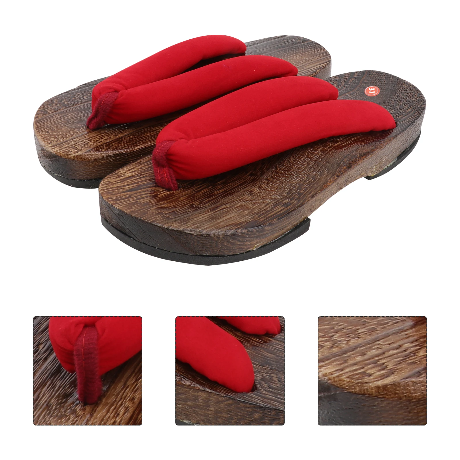 

1Pair Japanese Style Wooden Clog Sandals Sole Summer Male Sandals Breathable Fashion Male Footwear Creative Clogs