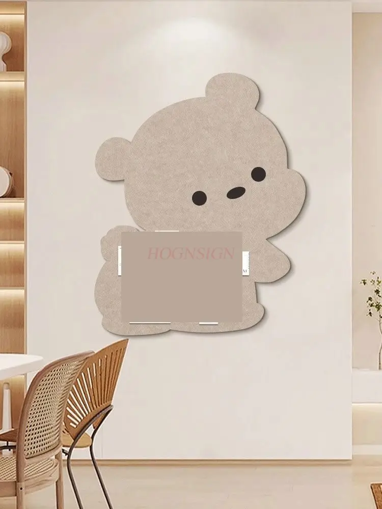 

1pcs Pudding Bear Felt Board Wall Stickers Photos Wall Decoration in Living Room Bedroom Children's Room Message Board