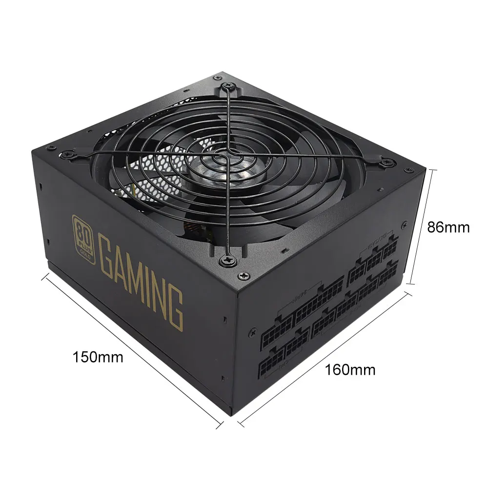 800W Full Modular ATX Power Supply 80 Plus Gold Full Voltage Gaming PUS Active PFC