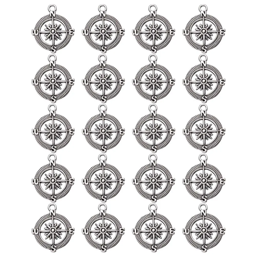 100-個卒業コンパス合金ペンダント-diy-ジュエリークラフト用品ブレスレットネックレス用クリエイティブチャーム-diy-コンパス用品