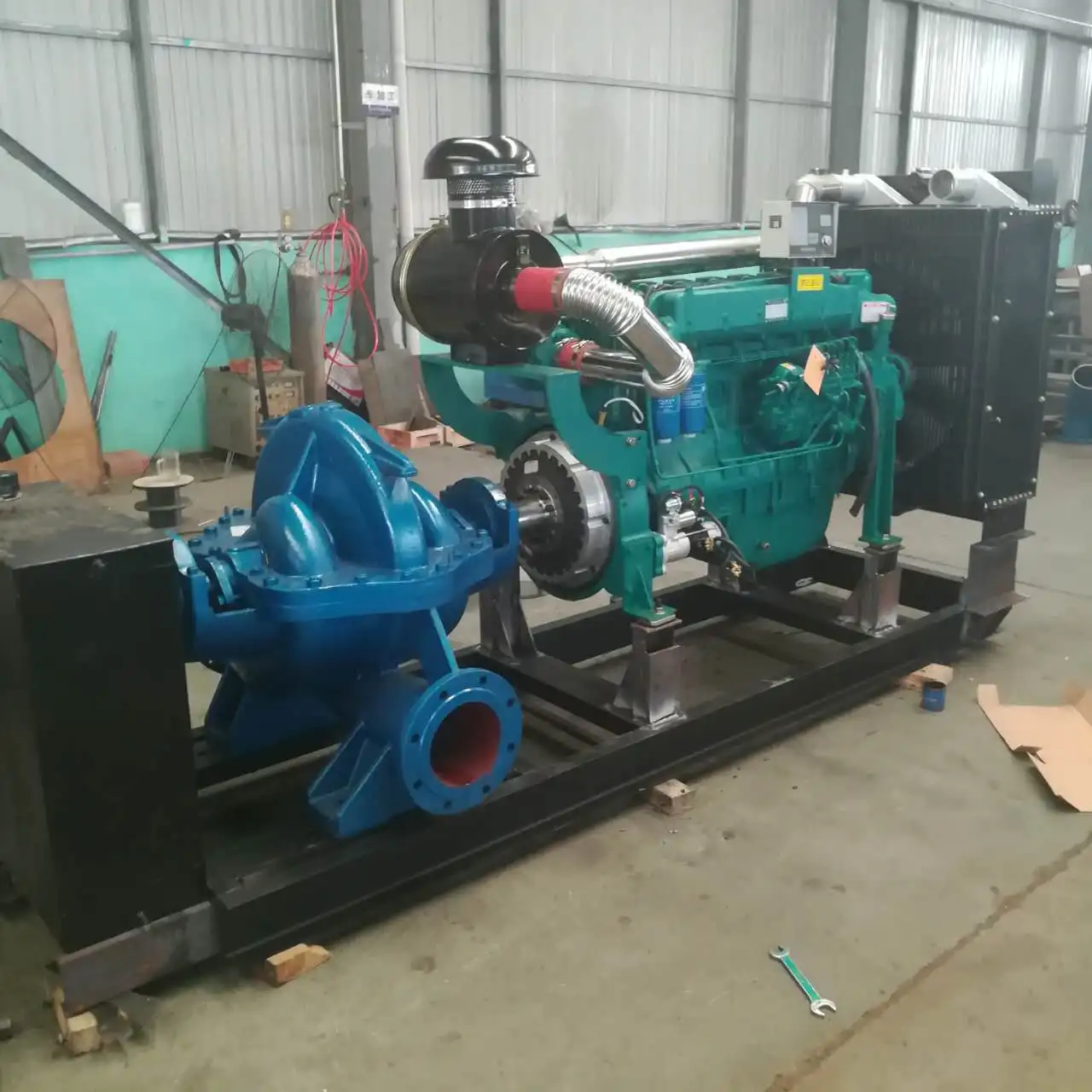 8inch Engine 5  Self-priming Sewage Pump Mobile Four-wheel Tractor Emergency Flood Drainage Irrigation Field Pump