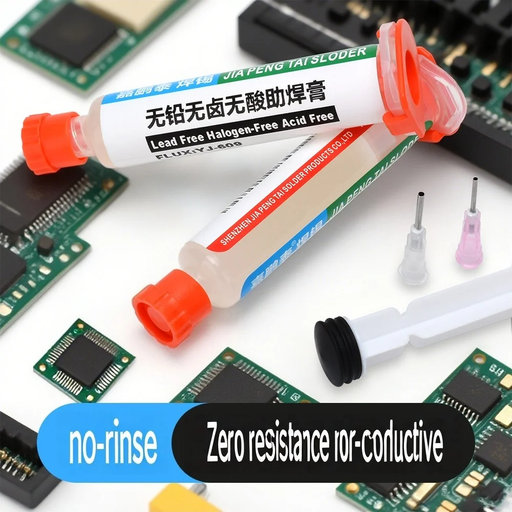 Pasta lutownicza YJ609 10ml, bezzakłynowa pasta lutownicza, olej lutowniczy, niskodymna pasta lutownicza, FLUX do lutowania