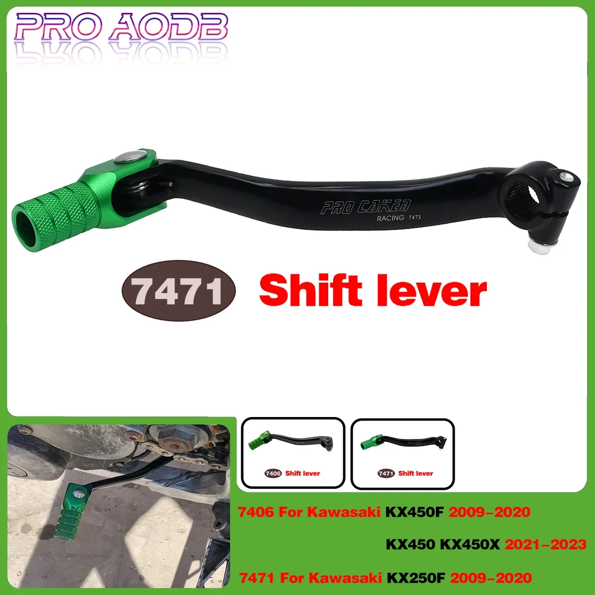 For Kawasaki KX250F KX450F 2009-2020 KX450 KX450X 2021 2022 2023 Motorcycle CNC Forged Gear Shifter Shift Lever Dirt bike parts