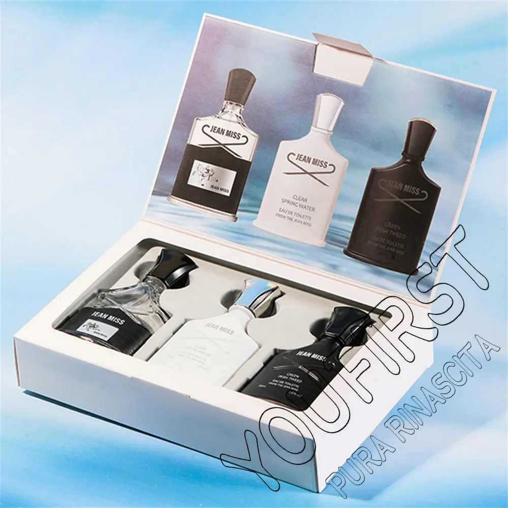 Conjunto de perfume natural fresco original para homens, colônia duradoura, perfumes perfumados para homens, caixa de presente, encantador, 90ml,