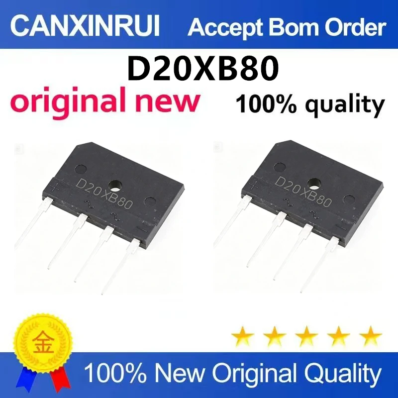 (5-100pieces)Original brand new D20XB80R induction cooker rectifier bridge stack, brand new 5-pin rectifier