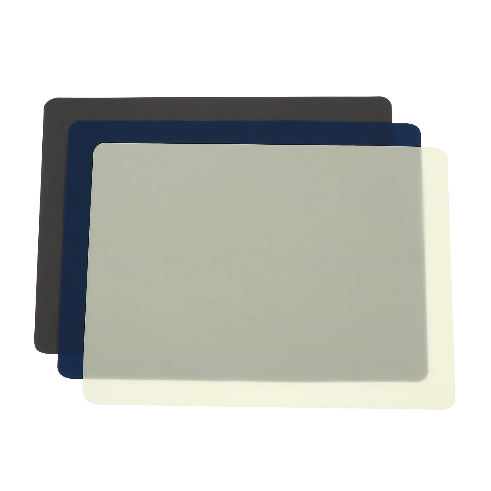3Pcs Silicone Tabletop Mats Durable Bright Colors Blue Gray Beige Anti-Skid Study Office Dinner Table Mats Table Mat